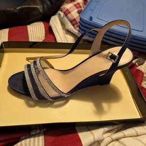 Elegant Navy Blue Strappy Women's Sandals